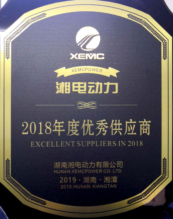 湘電動力2018優(yōu)秀供應商